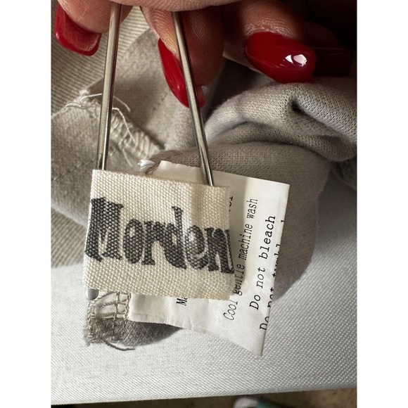 Womens Medium Blouse Neutral Lagenlook Asymmetrical Boho Flowy Oversized Chic - Picture 5 of 10